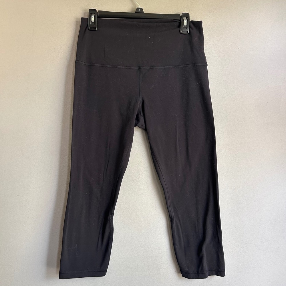 Lululemon Align High Rise Crop Leggings Black Bundle 2 Pairs Size 12